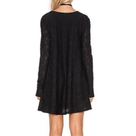 NWT Show Me Your MuMu Women’s Lace Tyler Tunic Mini Dress Black Size Small - Picture 2 of 11